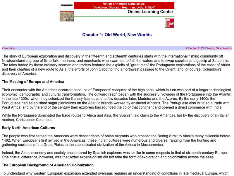 Mc Graw Hill Higher Education: Old World, New Worlds Website Mc Graw Hill Higher Education: Old World, New Worlds Website