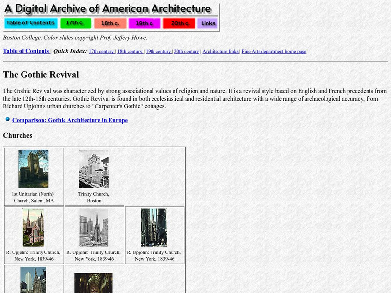 Boston College: Daaa Gothic Revival Website Boston College: Daaa Gothic Revival Website