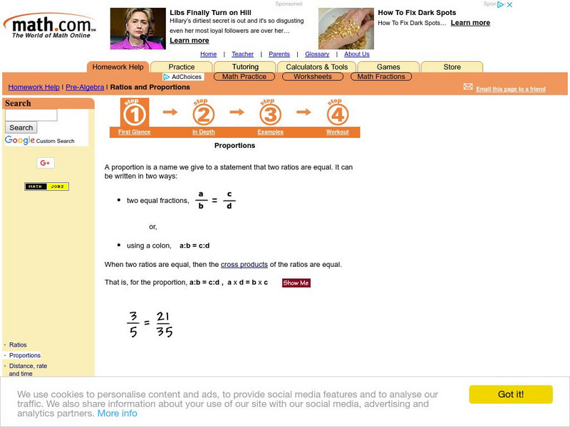 Math.com: Proportions Unit Plan Math.com: Proportions Unit Plan