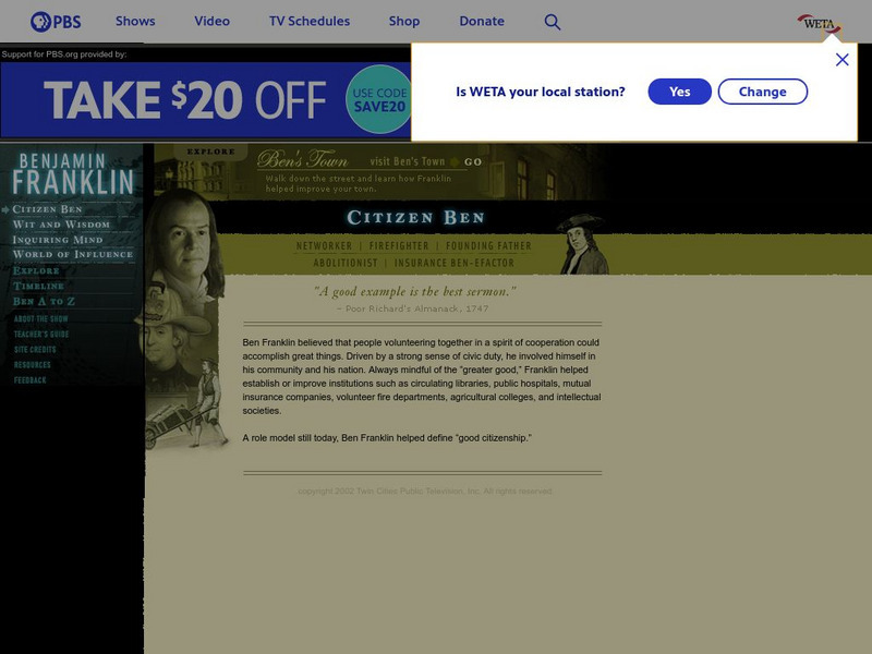 Pbs: Benjamin Franklin: An Extraordinary Life: Citizen Ben Website Pbs: Benjamin Franklin: An Extraordinary Life: Citizen Ben Website