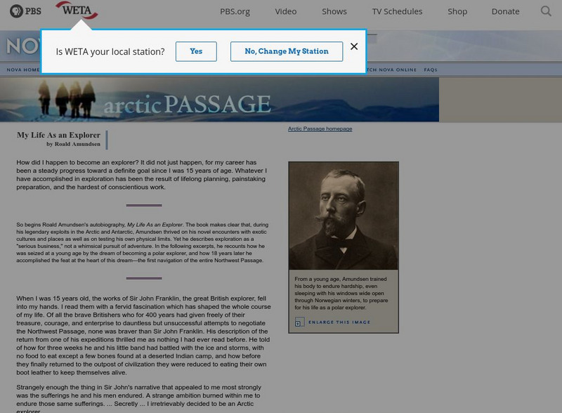 Pbs: Nova: Arctic Passage: My Life as an Explorer Instructional Video Pbs: Nova: Arctic Passage: My Life as an Explorer Instructional Video