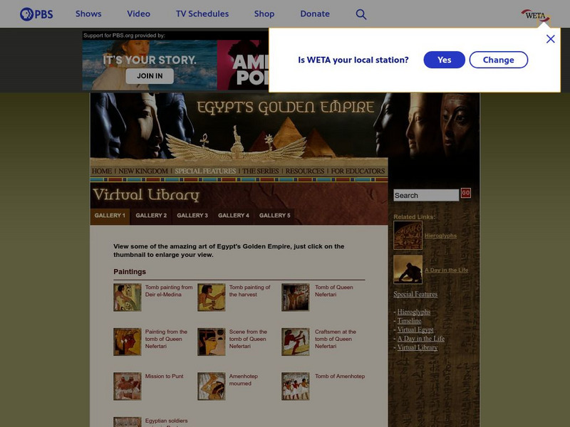 Pbs: Egypt's Golden Kingdom: Virtual Gallery Graphic