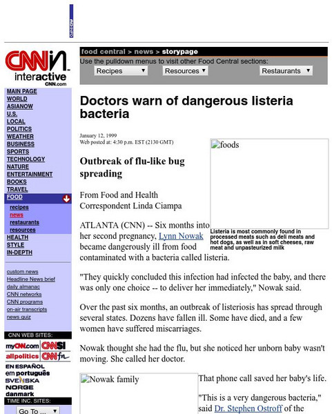 Cnn: Dangerous Listeria Bacteria Handout Cnn: Dangerous Listeria Bacteria Handout