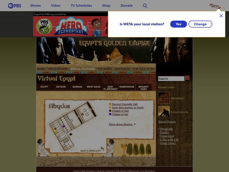Pbs: Egypt's Golden Kingdom: Abydos Interactive