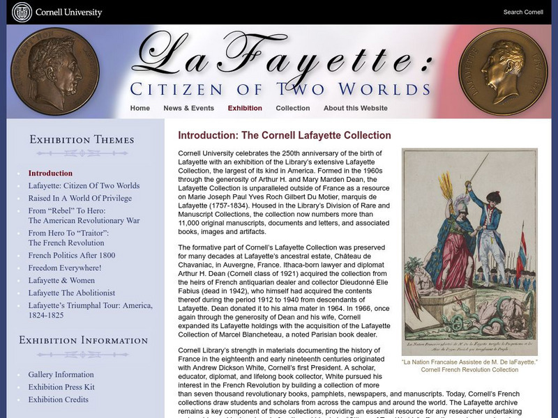 Cornell University: Library: Lafayette: Citizen of Two Worlds Website Cornell University: Library: Lafayette: Citizen of Two Worlds Website