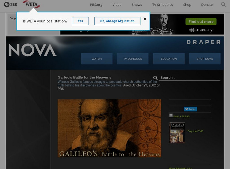 Nova: Galileo's Battle for the Heavens Instructional Video Nova: Galileo's Battle for the Heavens Instructional Video