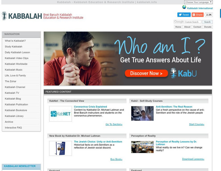 Kabbalah: The Wisdom of Kabbalah Website