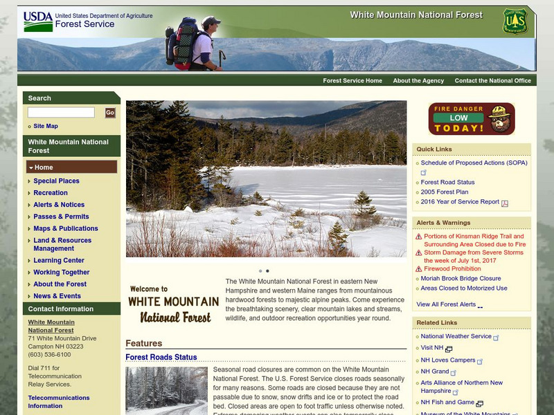 White Mountain National Forest Website White Mountain National Forest Website