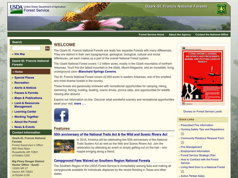 Usda Forest Service: Ozark St. Francis National Forests Website