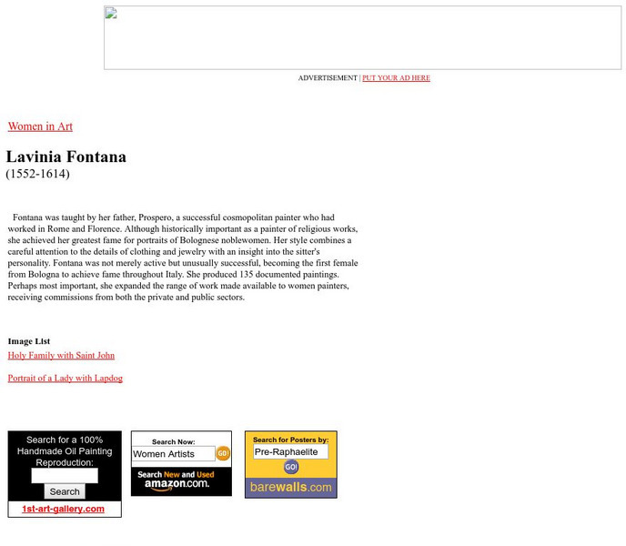 My studios.com: Lavinia Fontana (1552 1614) Website My studios.com: Lavinia Fontana (1552 1614) Website