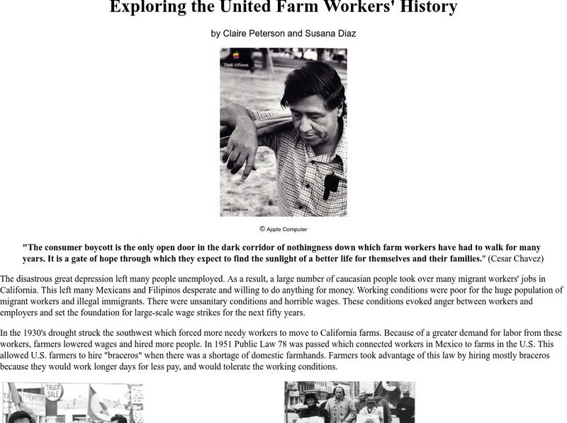 University of Colorado: Exploring the United Farm Workers' History Article University of Colorado: Exploring the United Farm Workers' History Article