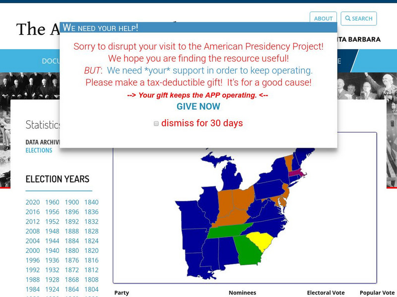 American Presidency Project: Election of 1836 Graphic American Presidency Project: Election of 1836 Graphic