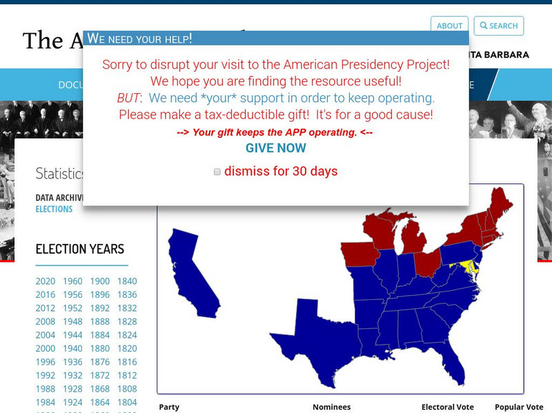 American Presidency Project: Election of 1856 Graphic American Presidency Project: Election of 1856 Graphic