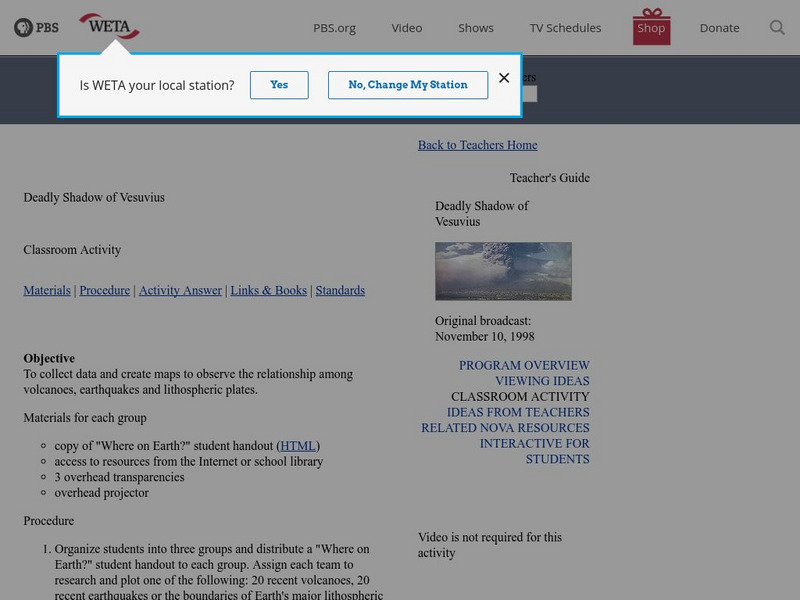 Pbs Teachers: Deadly Shadow of Vesuvius Lesson Plan Pbs Teachers: Deadly Shadow of Vesuvius Lesson Plan