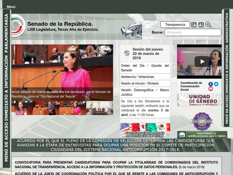 Senado De La Republica Website Senado De La Republica Website