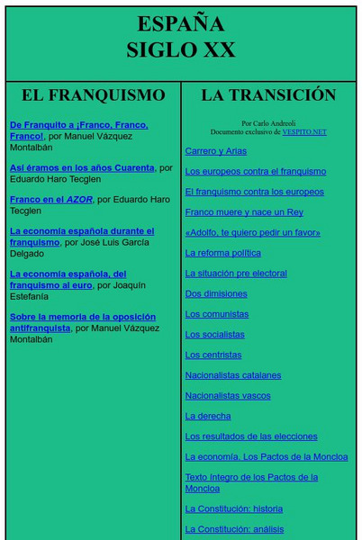 Espana Siglo Xx Website