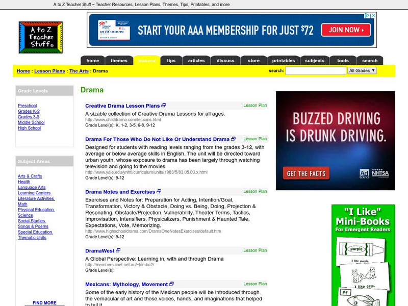 Lesson Plan z.com: Drama Lesson Plan Lesson Plan z.com: Drama Lesson Plan