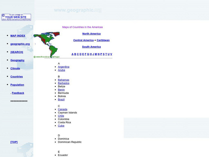 Maps of Countries in the Americas Graphic Maps of Countries in the Americas Graphic