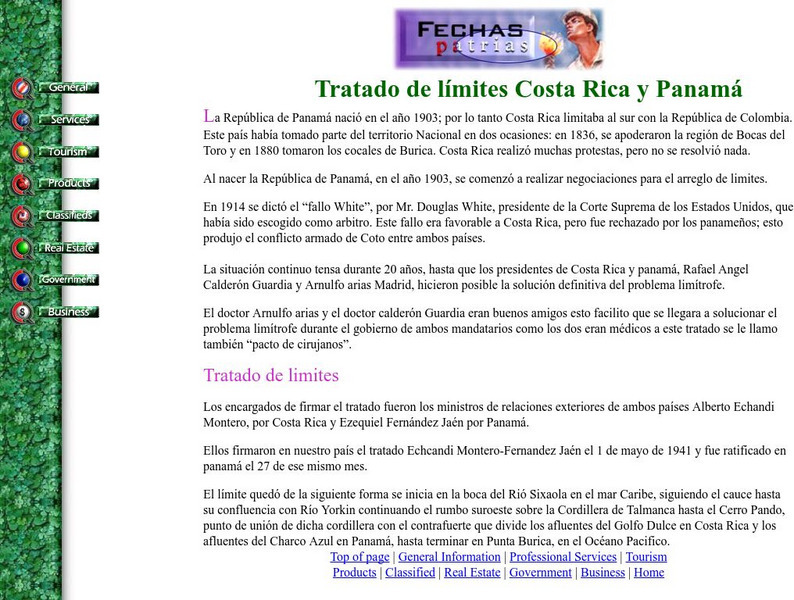 Historical Dates: Tratado De Limites Pana Article