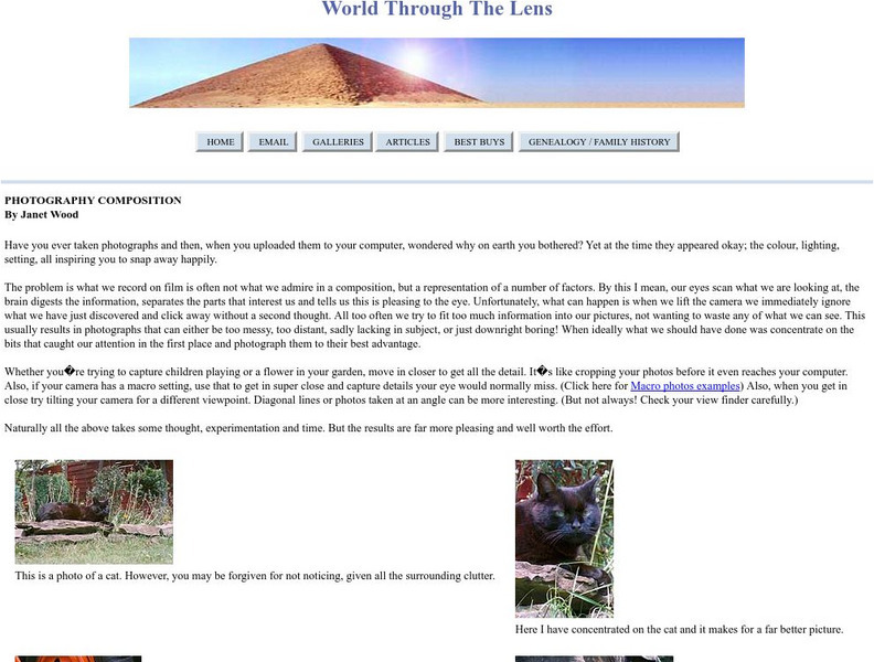 Janet Wood: Photography Composition Handout Janet Wood: Photography Composition Handout