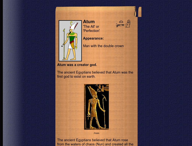 The British Museum: Atum Handout The British Museum: Atum Handout