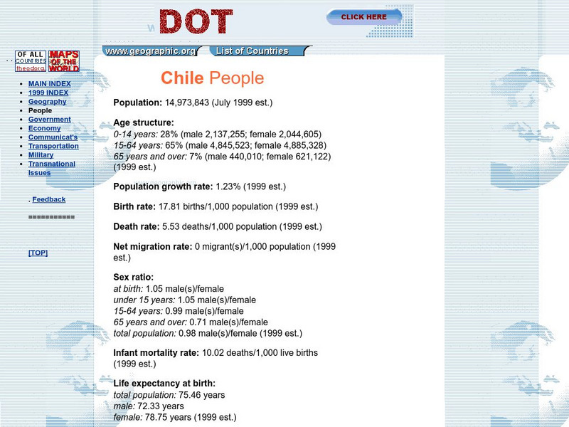 Photius.com: Chile People Handout Photius.com: Chile People Handout