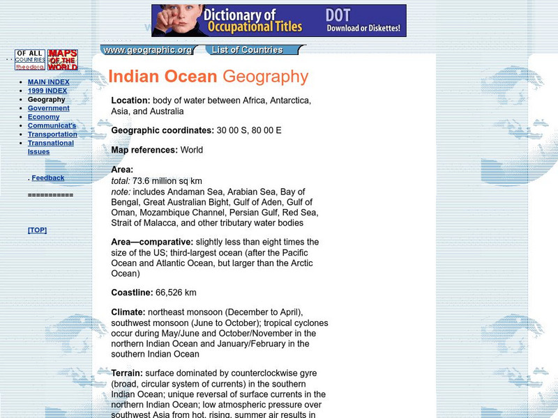 Indian Ocean Geography Handout