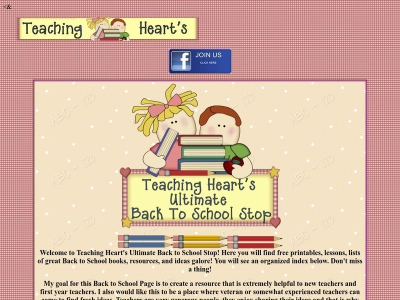 Teachingheart.net: Back to School Lesson Plan Teachingheart.net: Back to School Lesson Plan