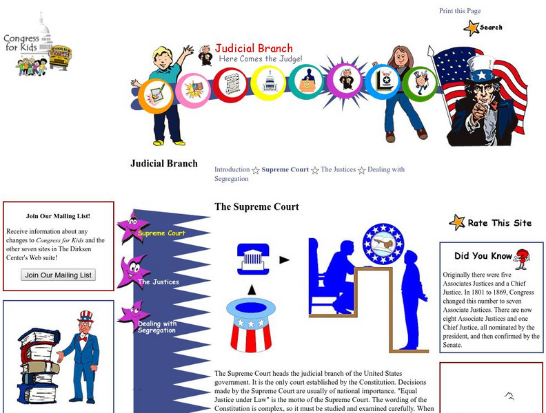 Congress for Kids: The Supreme Court Activity Congress for Kids: The Supreme Court Activity