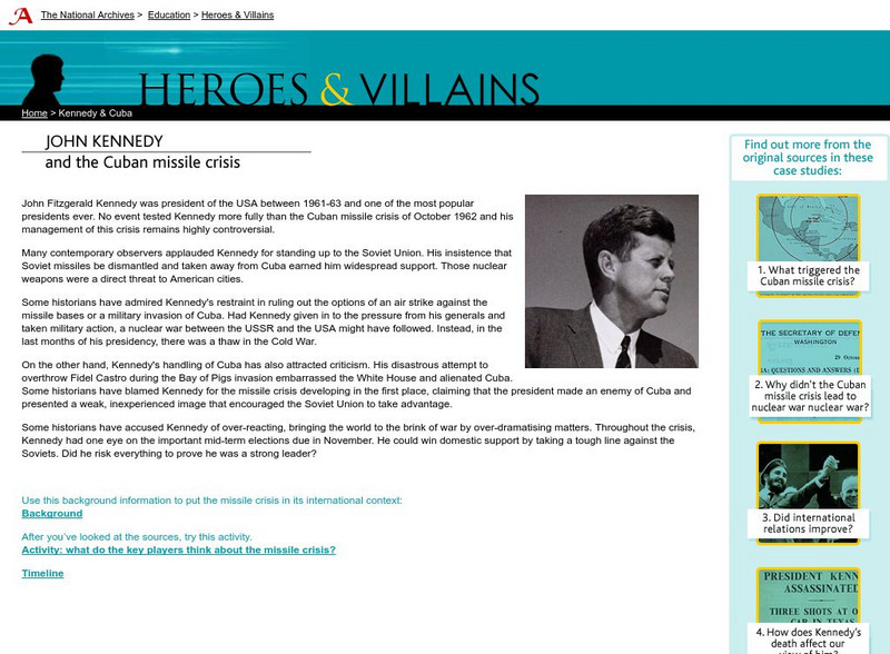 Learning Curve: Kennedy and the Cuban Missile Crisis Handout Learning Curve: Kennedy and the Cuban Missile Crisis Handout