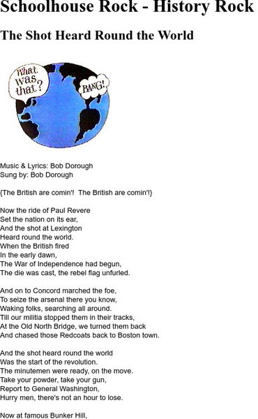 Schoolhouse Rock: Shot Heard Round the World Primary Schoolhouse Rock: Shot Heard Round the World Primary