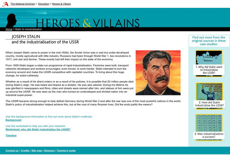 National Archives: Stalin & Industrialization of the Ussr Website National Archives: Stalin & Industrialization of the Ussr Website