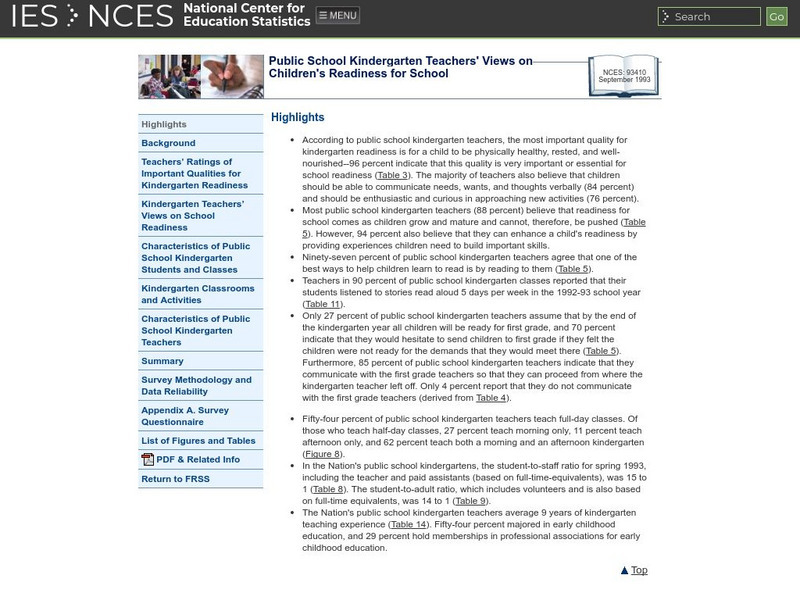Nced: Important Factors for Kindergarten Readiness Professional Doc Nced: Important Factors for Kindergarten Readiness Professional Doc