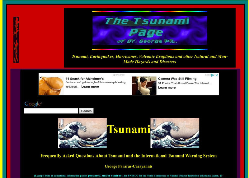Disaster Pages: The Tsunami Page Website Disaster Pages: The Tsunami Page Website
