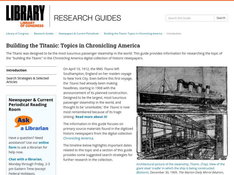 Loc: The Building of the Titanic Activity Loc: The Building of the Titanic Activity