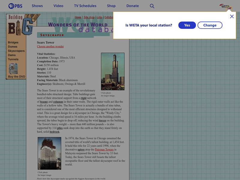 Pbs: Building Big: Wonders of the World Databank: Sears [Willis] Tower Handout