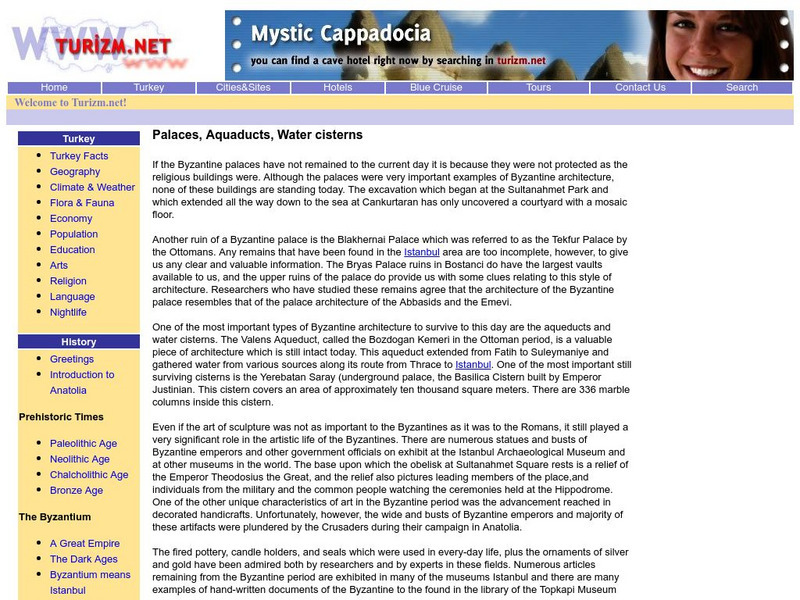 Turizm.net: Palaces, Aquaducts, Water Cisterns Activity Turizm.net: Palaces, Aquaducts, Water Cisterns Activity