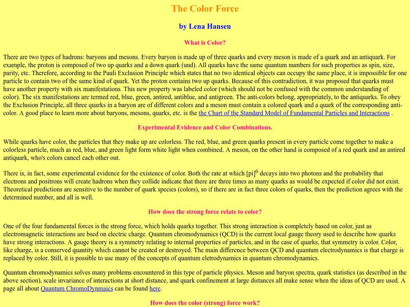 Duke University: The Color Force Handout Duke University: The Color Force Handout