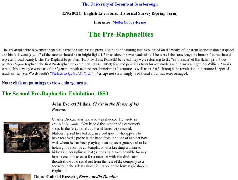 Uts: Pre Raphaelites Primary Uts: Pre Raphaelites Primary