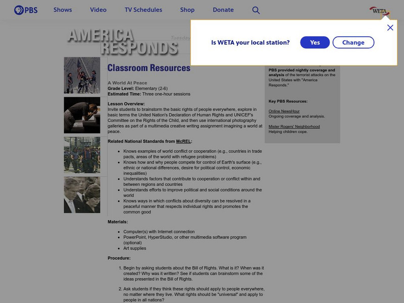 Pbs: America Responds Classroom Resources Lesson Plan Pbs: America Responds Classroom Resources Lesson Plan