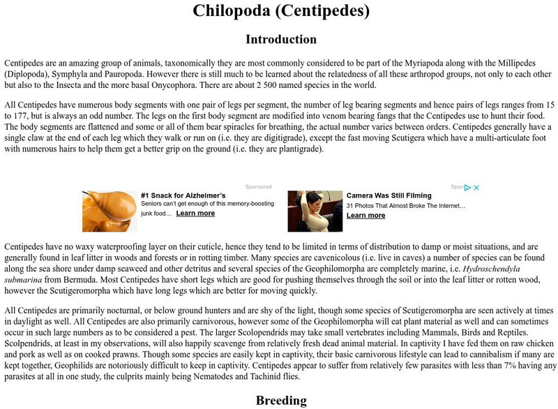 Earth Life: Chilipod Handout