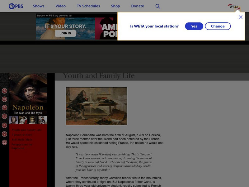 Pbs: Napoleon, the Man and the Myth Website Pbs: Napoleon, the Man and the Myth Website