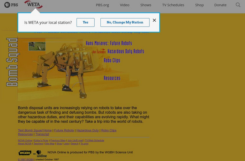 Nova Online: Bomb Squad Website Nova Online: Bomb Squad Website