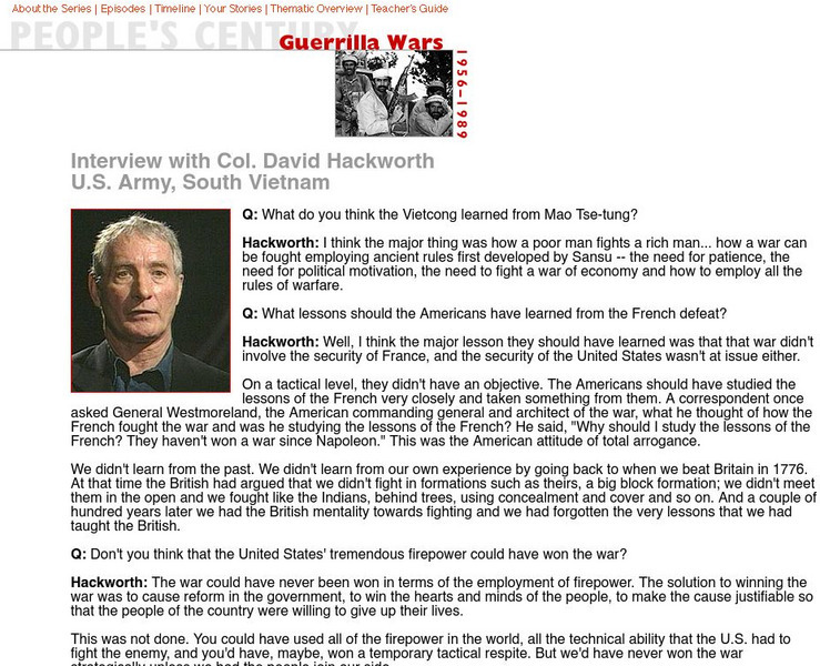 People's Century: Guerrilla Wars Primary People's Century: Guerrilla Wars Primary