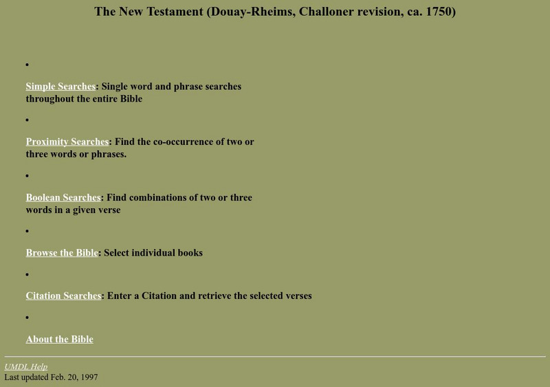 University of Michigan: Digital Library Production Service: The New Testa Website University of Michigan: Digital Library Production Service: The New Testa Website