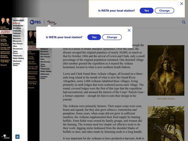 Pbs: Arikara Indians Website Pbs: Arikara Indians Website