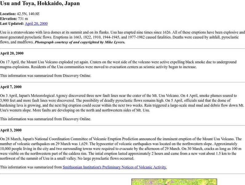 Volcano World: Japan's Volcanic Region Graphic Volcano World: Japan's Volcanic Region Graphic