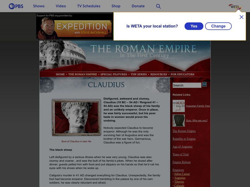 Pbs: Claudius Website Pbs: Claudius Website