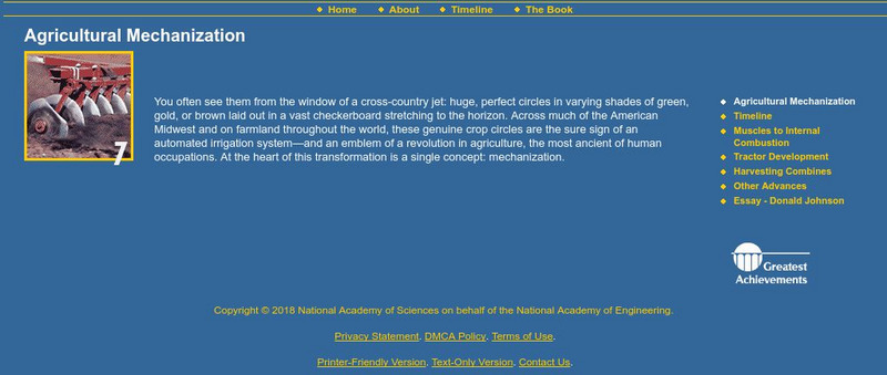 Greatest Achievements: Agricultural Mechanization Website Greatest Achievements: Agricultural Mechanization Website