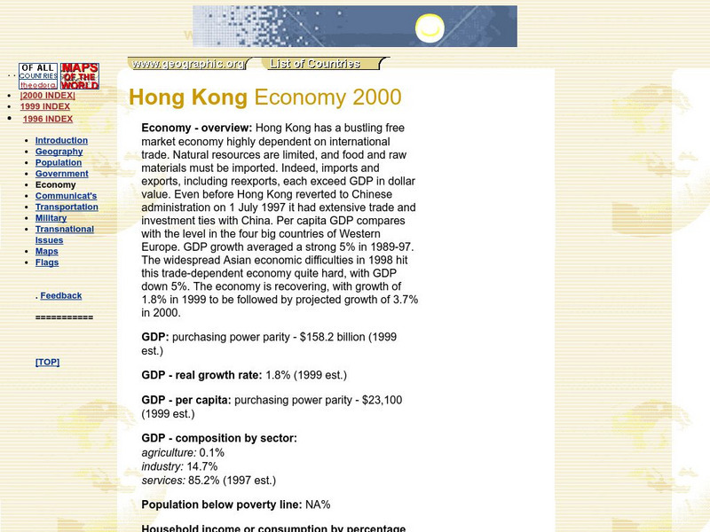 Photius.com: Hong Kong Economy Handout Photius.com: Hong Kong Economy Handout